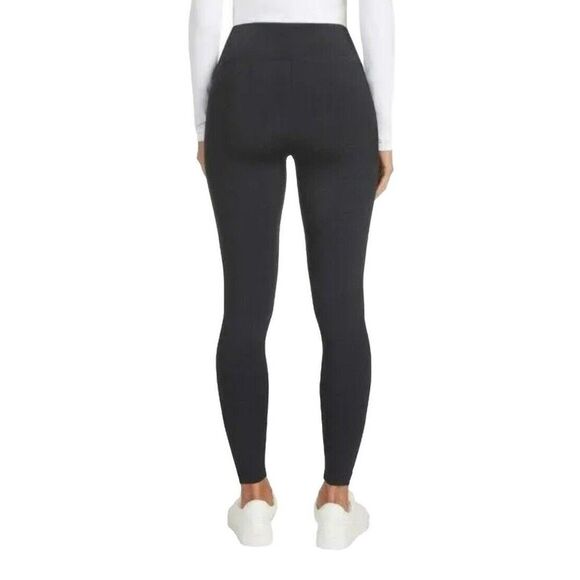 Matty M Women Active Soft Wide Band Live-in Legging Dark Charcoal Gray, Size L - Picture 5 of 6